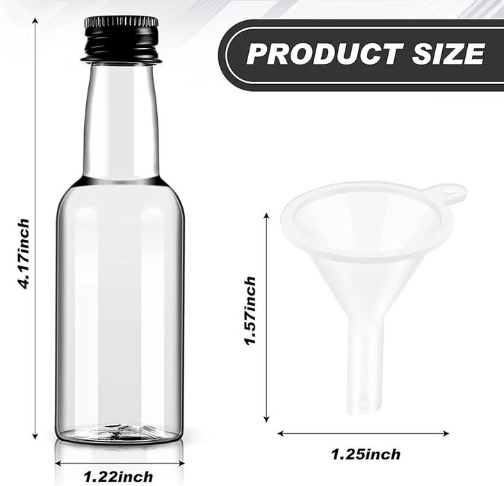 Set 48 sticlute plastic 50ml cu capac aluminiu