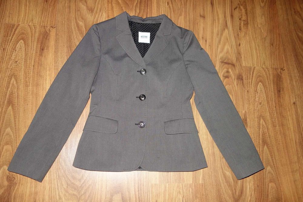 Sacou Dama Moschino, Marimea L, Gri, Stare excelenta