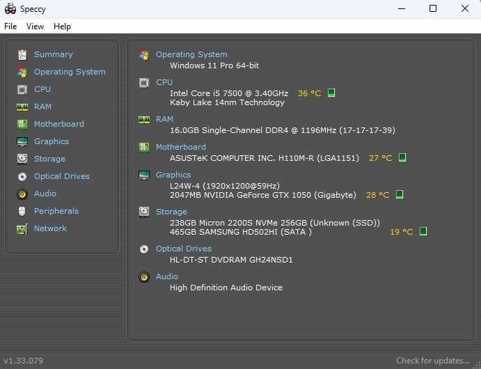 Calculator Unitate PC Gaming Asus I5 7500 Ram 16 Gb GTX 1050 SSD