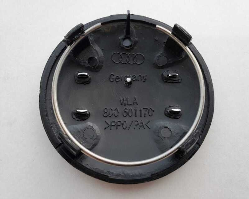 Set 4 Embleme Capace Jante Audi 60mm / 68mm Capacele Roti Negru / Gri