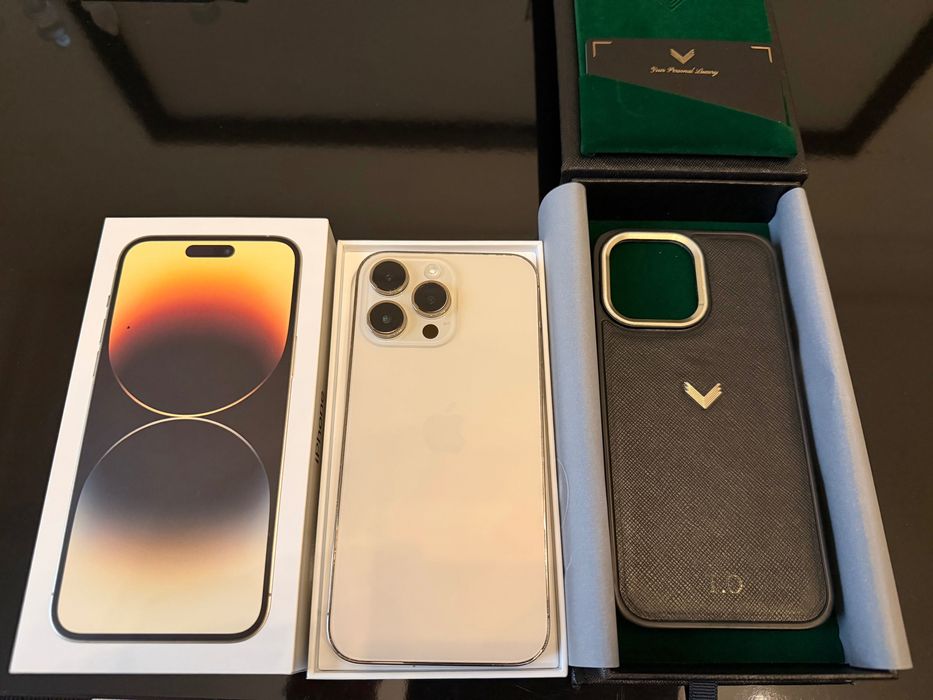iPhone 14 Pro Max 512gb Gold (A2894) + husa piele Velante CADOU