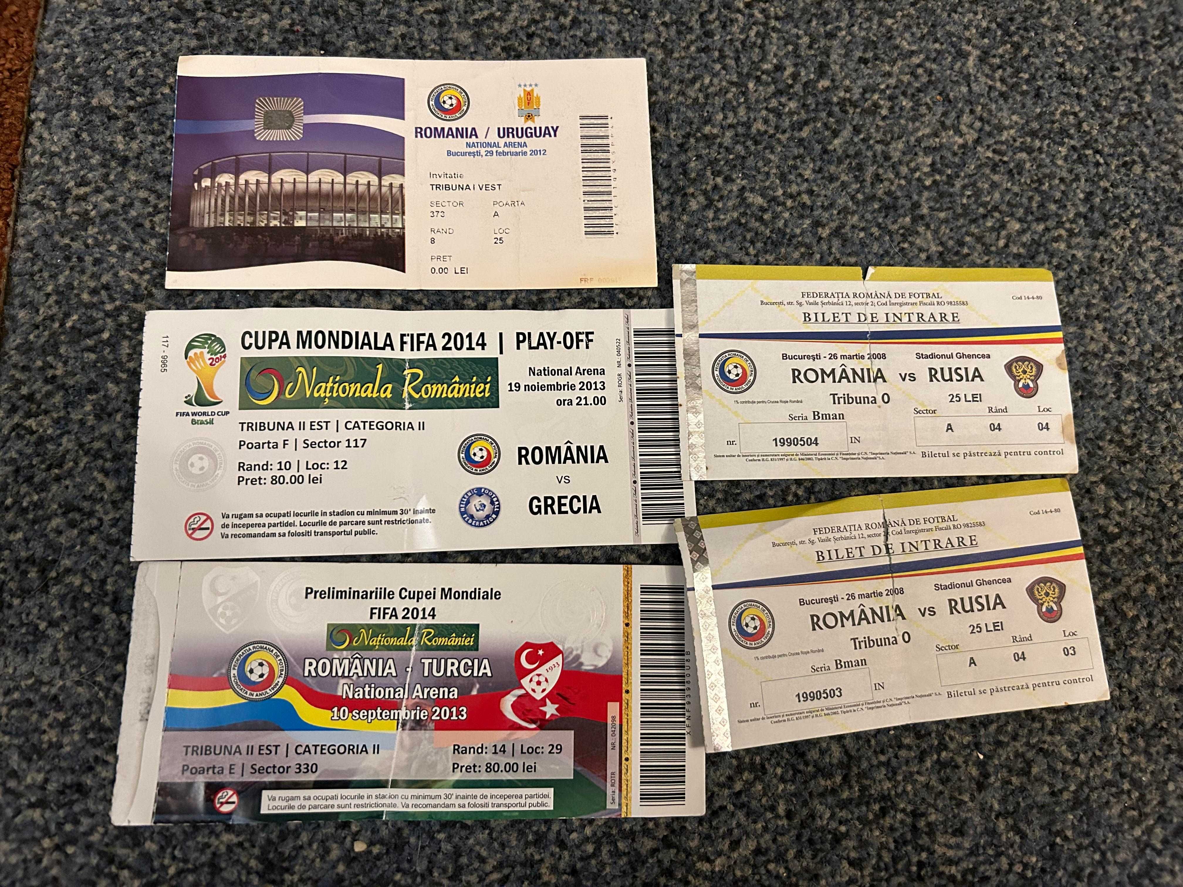 Bilete de la meciurile Romaniei incepand cu 2008