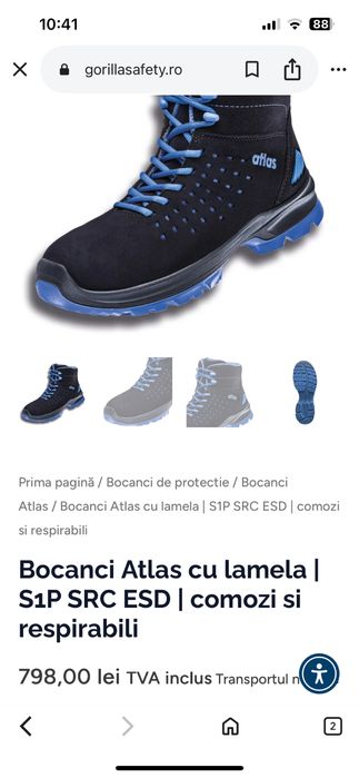 Vand bocanci cu fier atlas