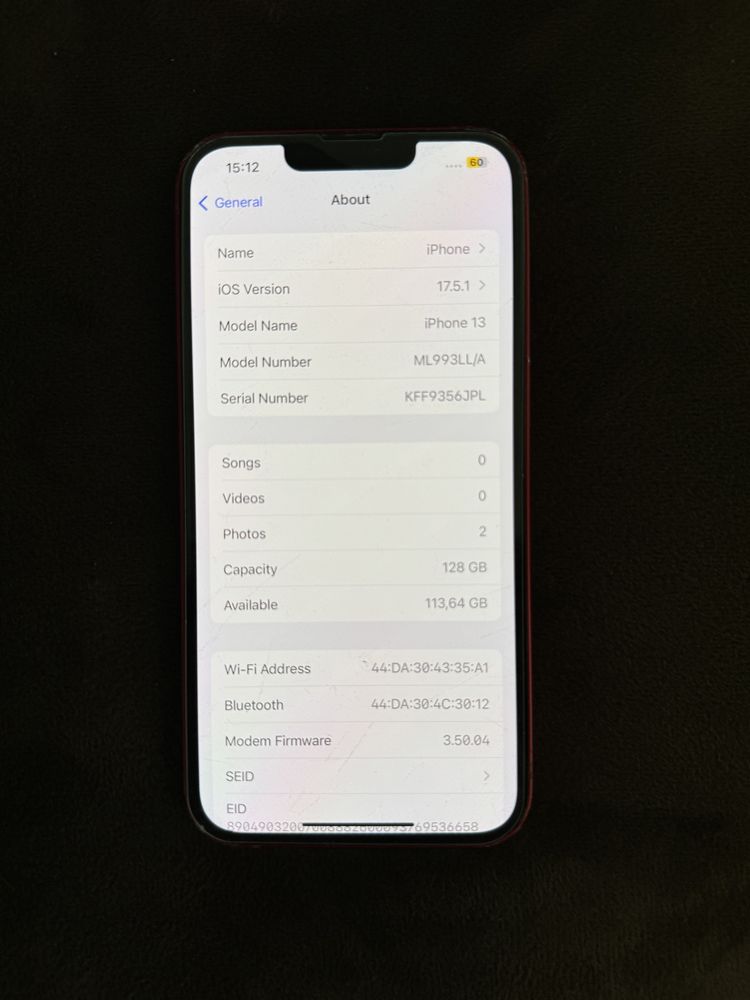 iPhone 13 128GB Product Red пълен комплект