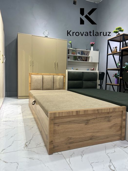 Односпальная кровать-сундук | 200×90 | Прочная МДФ