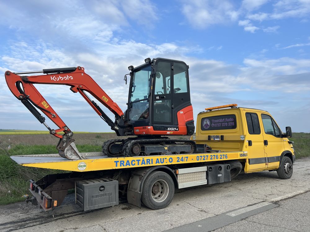 Transport utilaje și echipamente Tractari Auto Platforma NoN Stop