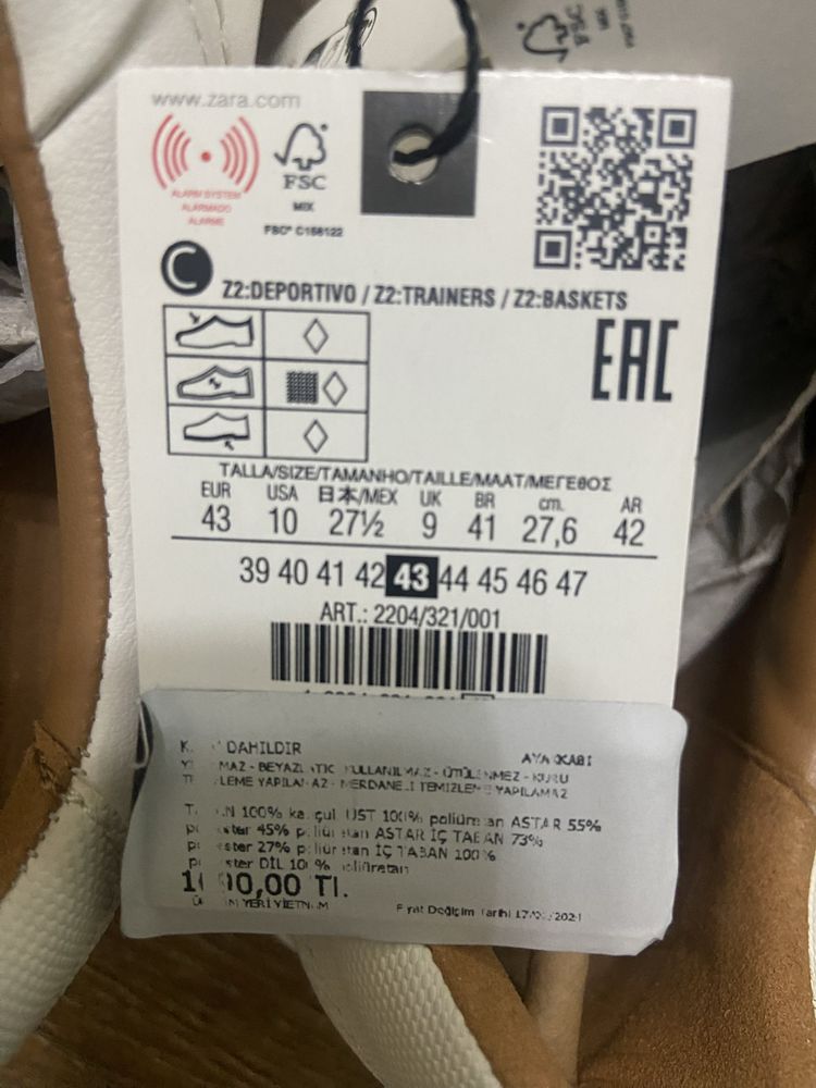 Zara original oyoq kiyim