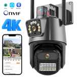Охранителна камера WiFi PTZ  ICSEE 6MP, 360°, Dual Lens, нощно виждане