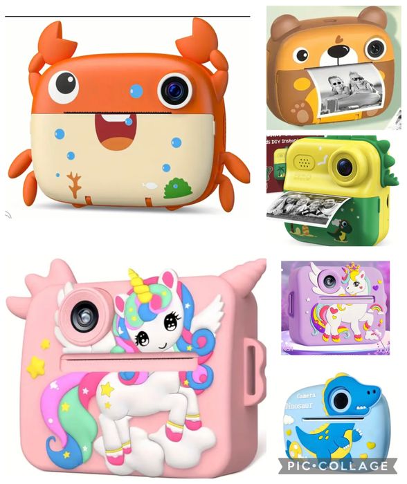 НОВ Детски фотоапарат с моментален печат (принтер)