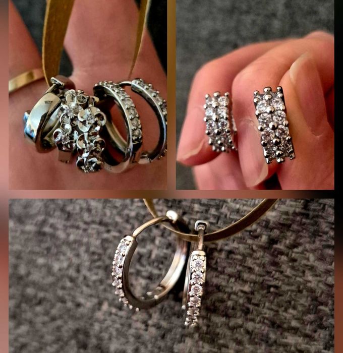 Нови сребърни обици сребърни обеци