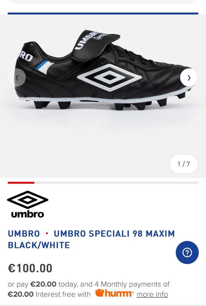 Бутонки UMBRO SPECIAL .Номер 42.5