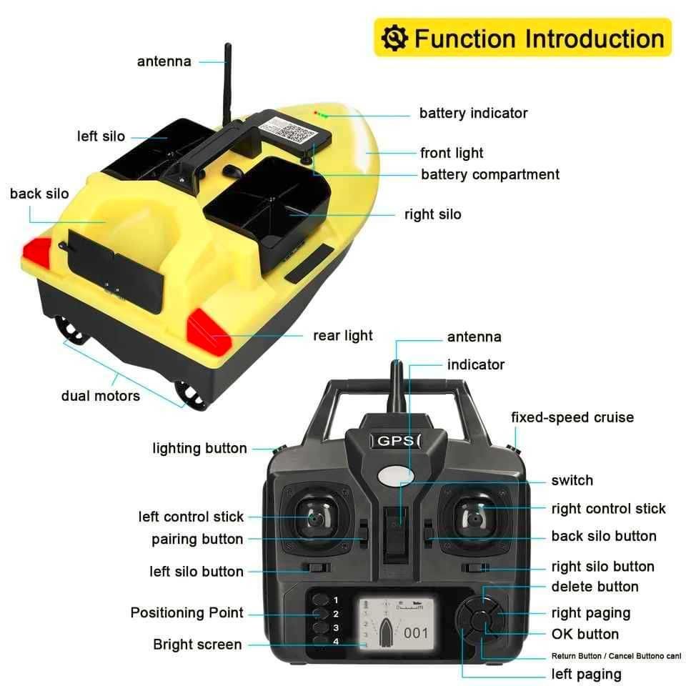 Лодка за захранка V20 GPS и автопилот