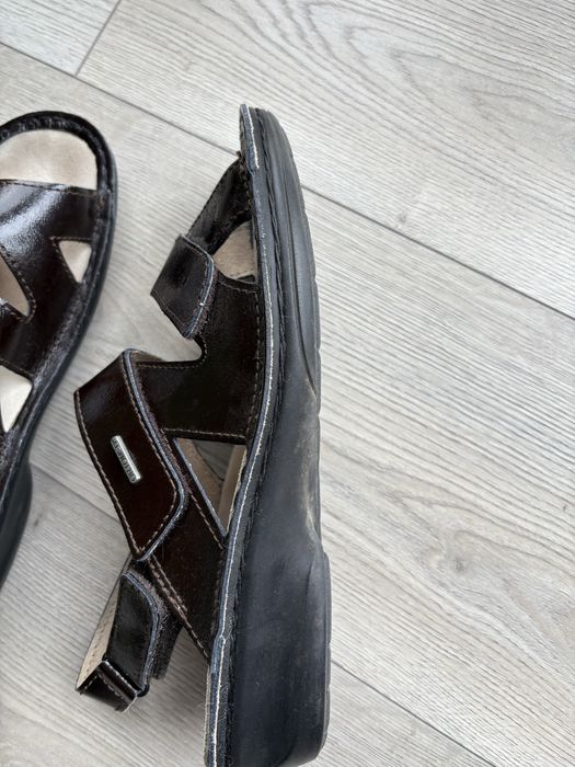 Sandale ortopedice de dama, din piele maro