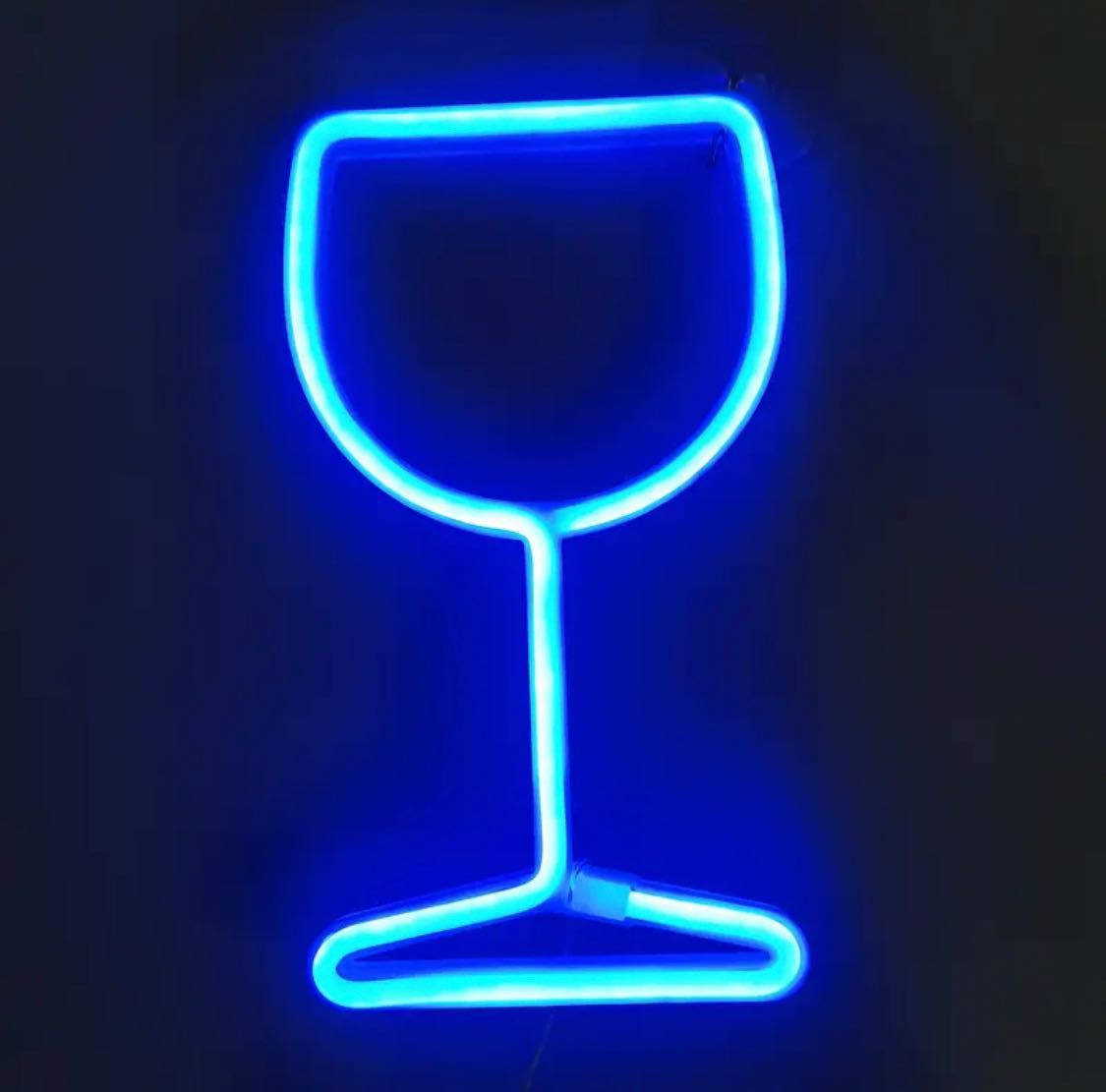 Лед неонова табела - чаша за вино