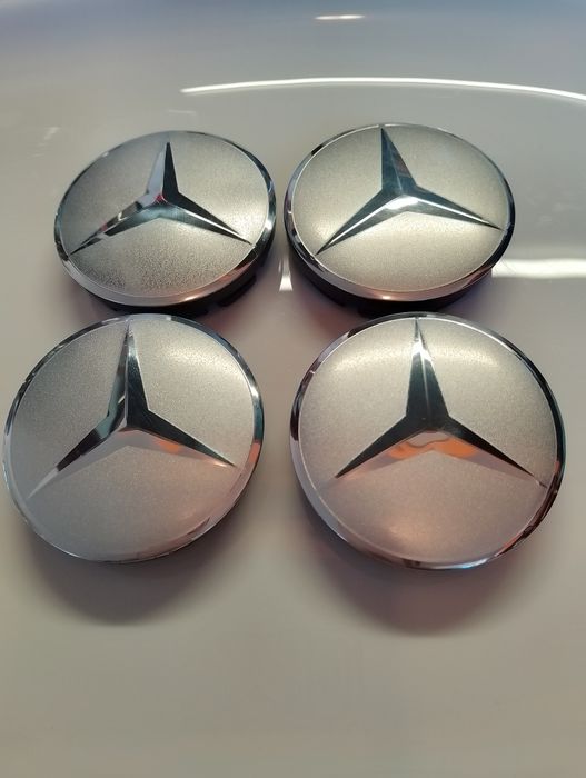 Капачки за джанти Мерцедес сиви декоративни тапи за джанти 52/55
