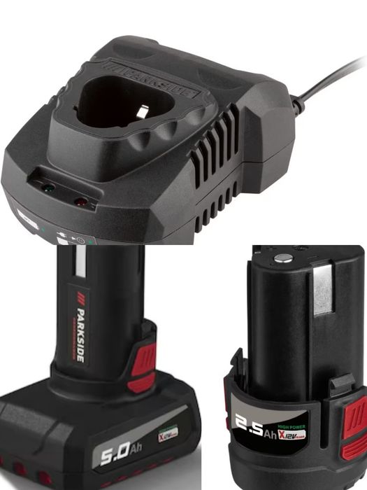 12 V - 2.5 Ah / 5 Ah Батерия и зарядно Parkside / Парксайд Performance