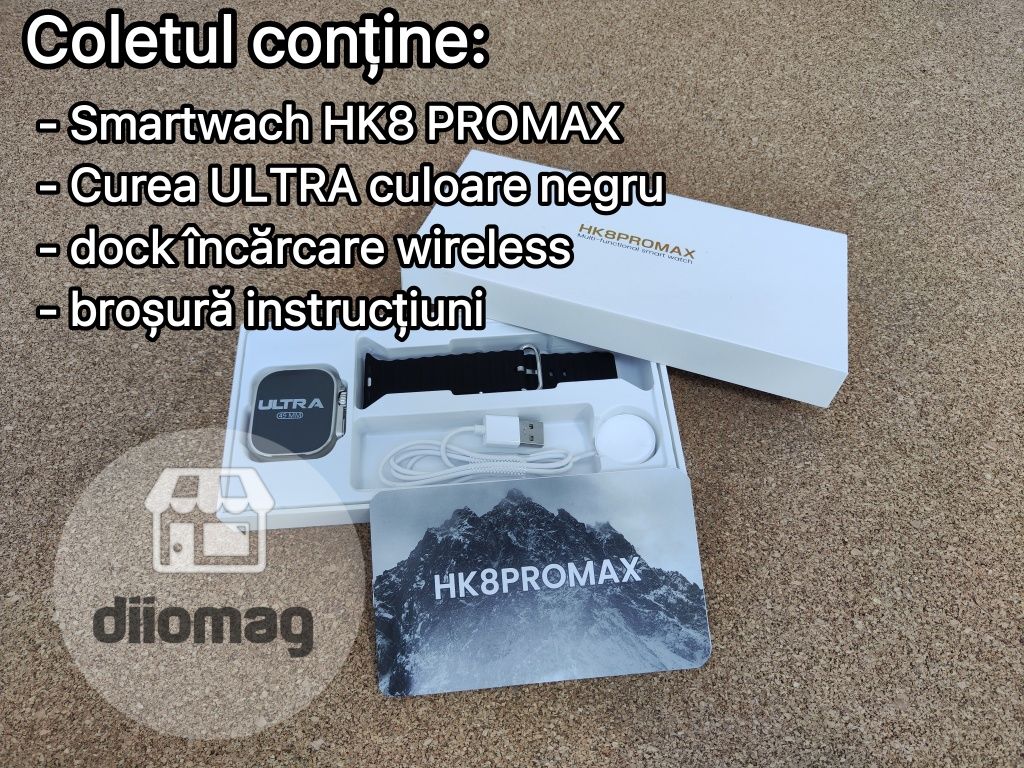 Ceas smartwatch ULTRA HK8 PROMAX 49mm  SuperAMOLED+ cu AOD si DualCore