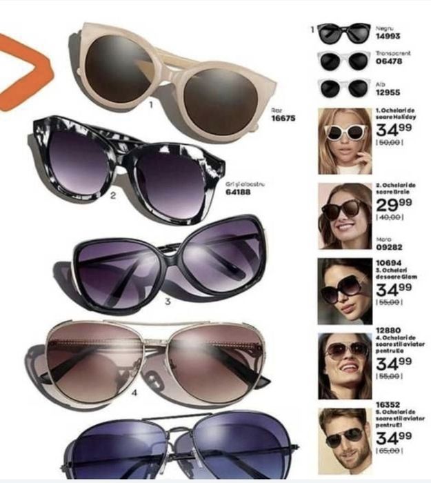 Ochelari de soare Holiday Avon, negru