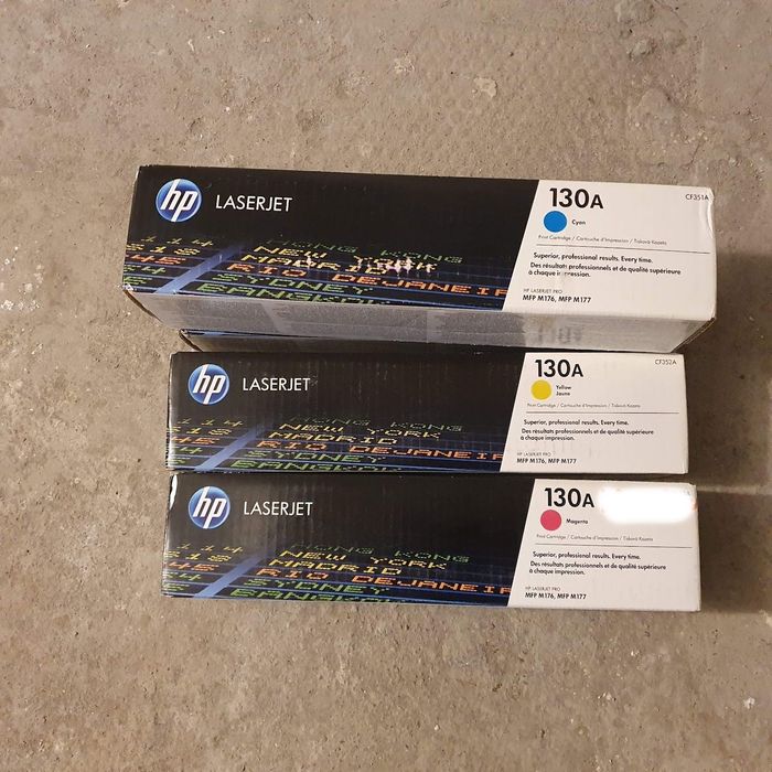 Cartus ,toner color HP 130A (CF350A) original, rosu,albastru,galben