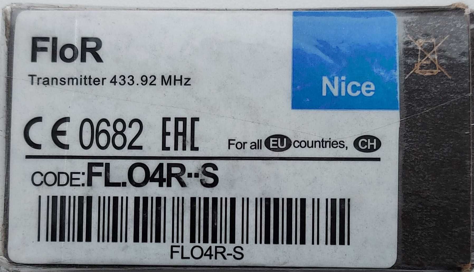 Пульт FLOR NICE Transmitter 433,92Mhz