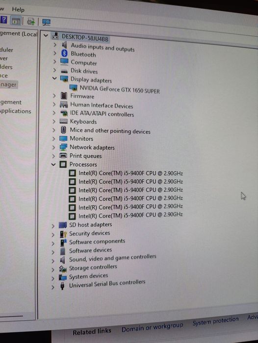 Unitate PC completa Gaming I5-9400, 16GB, GTX 1650- ca noua