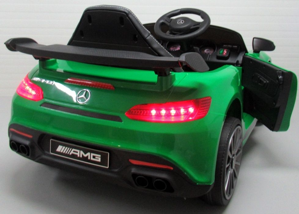 Masinuta electrica pentru copii 1-3 ani cu roti moi Mercedes GTR Verde