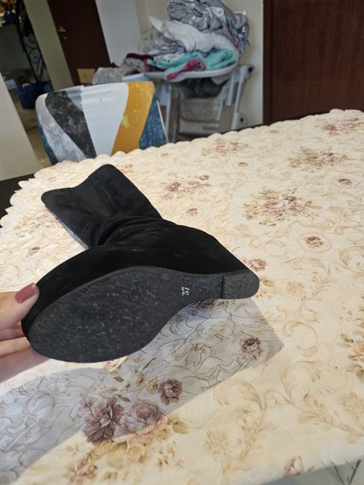 Cizme piele întoarsă Musette