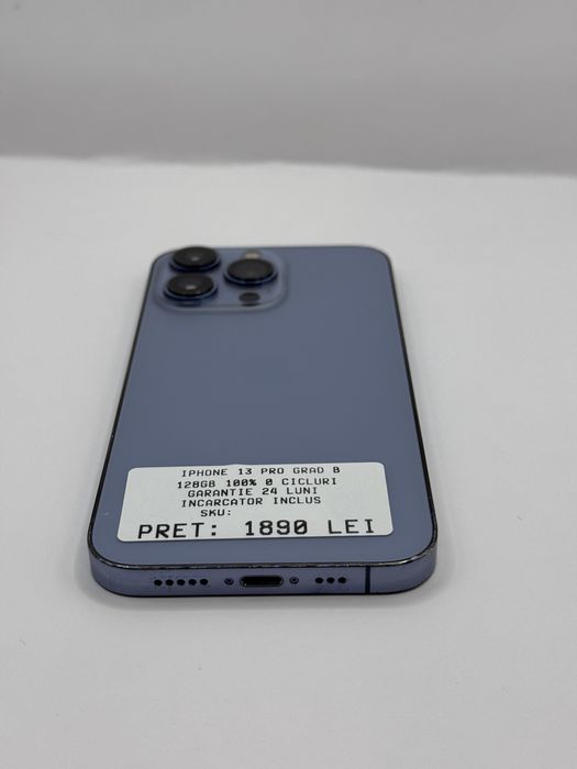 Iphone 13 Pro 128GB 100% Grad B Garantie Rate - zonemag.ro