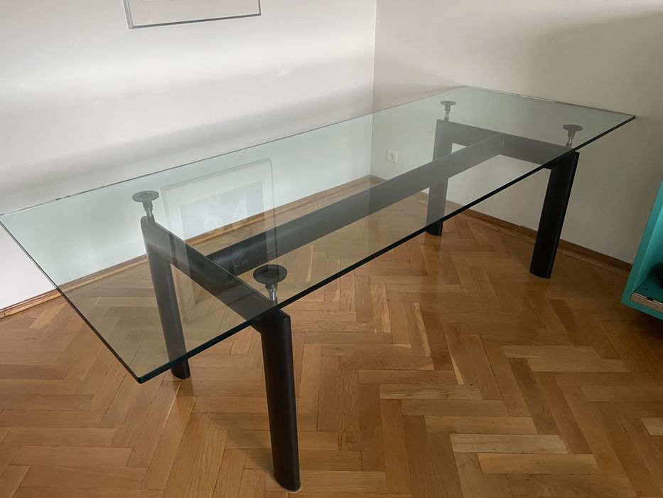 Masa dining sticla Le Corbusier