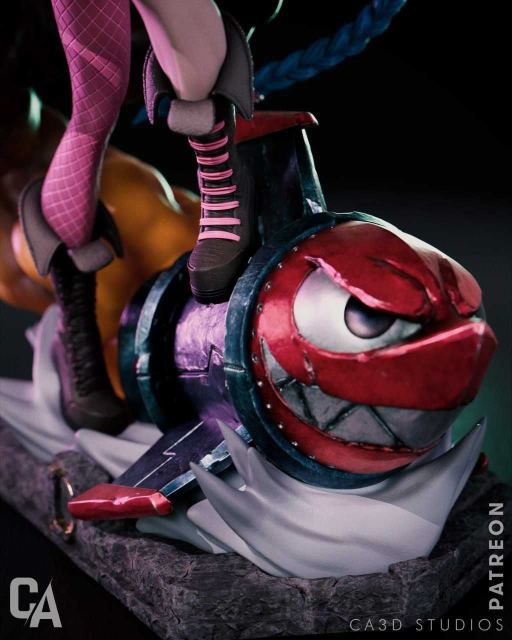 Figurina Custom Pictata Manual Jinx League of Legends