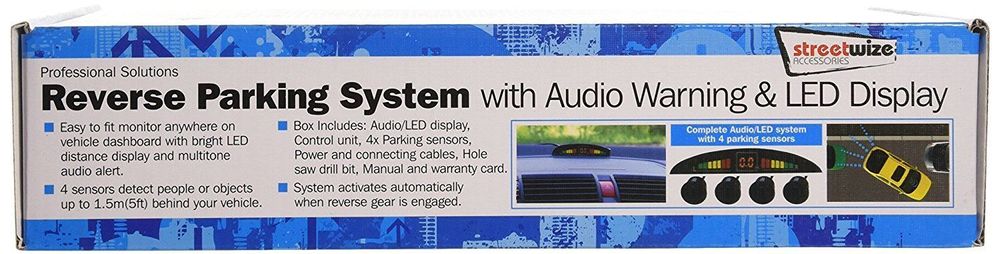 Senzori parcare spate Streetwize, 12 V, cu 4 senzori de culoare negru si display LED si alerta sonora
