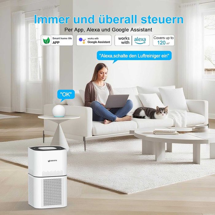 Пречиствател на въздух DAYETTE Air Purifier 120 m²,Гаранция