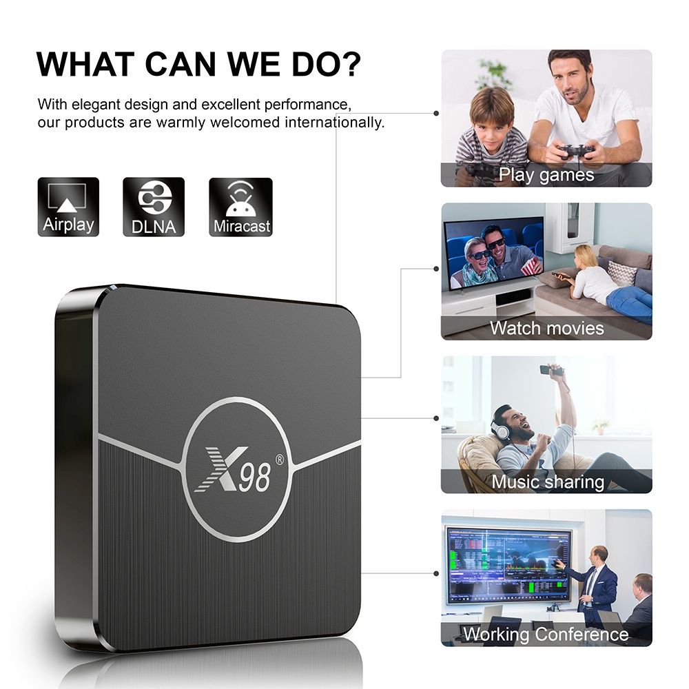 X98 Android TV Box – Televizoringizni Smart TV-ga Aylantiring