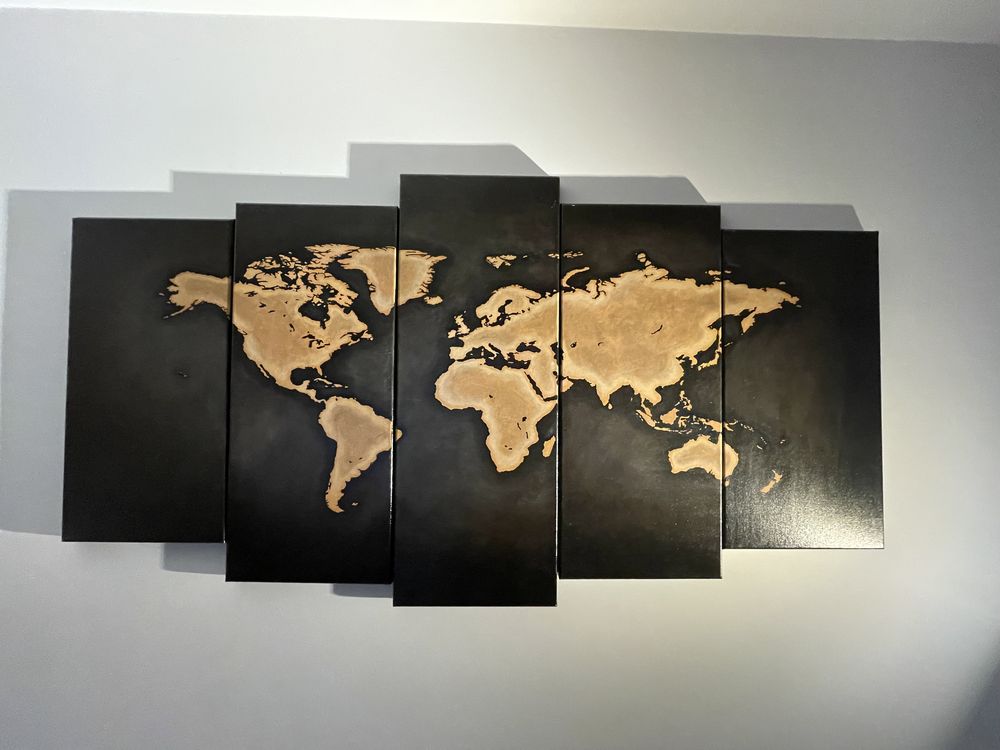 Tablou harta lumii / pictat