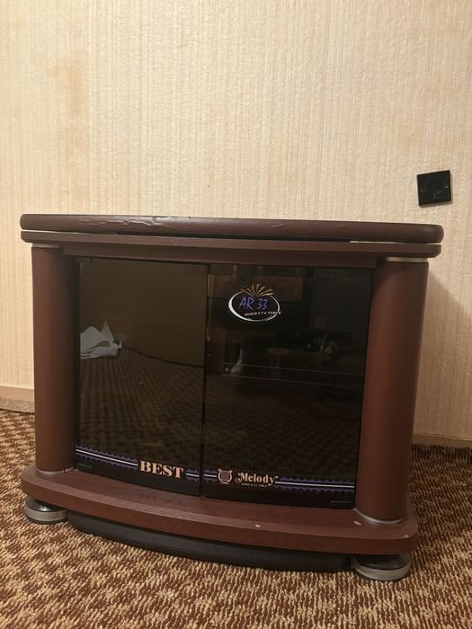 ТВ шкаф BEST Melody – AR33 – дървесен цвят, опушено стъкло