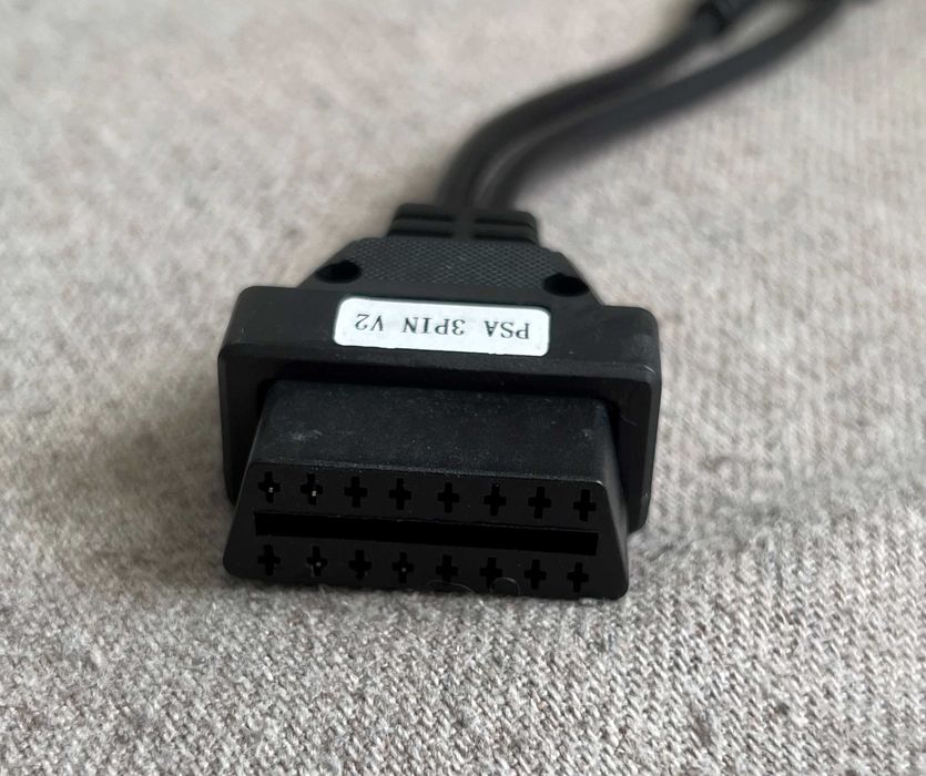 Adaptor diagnoză auto PSA 3 Pin V2 la OBD2 16 pini, cablu nou