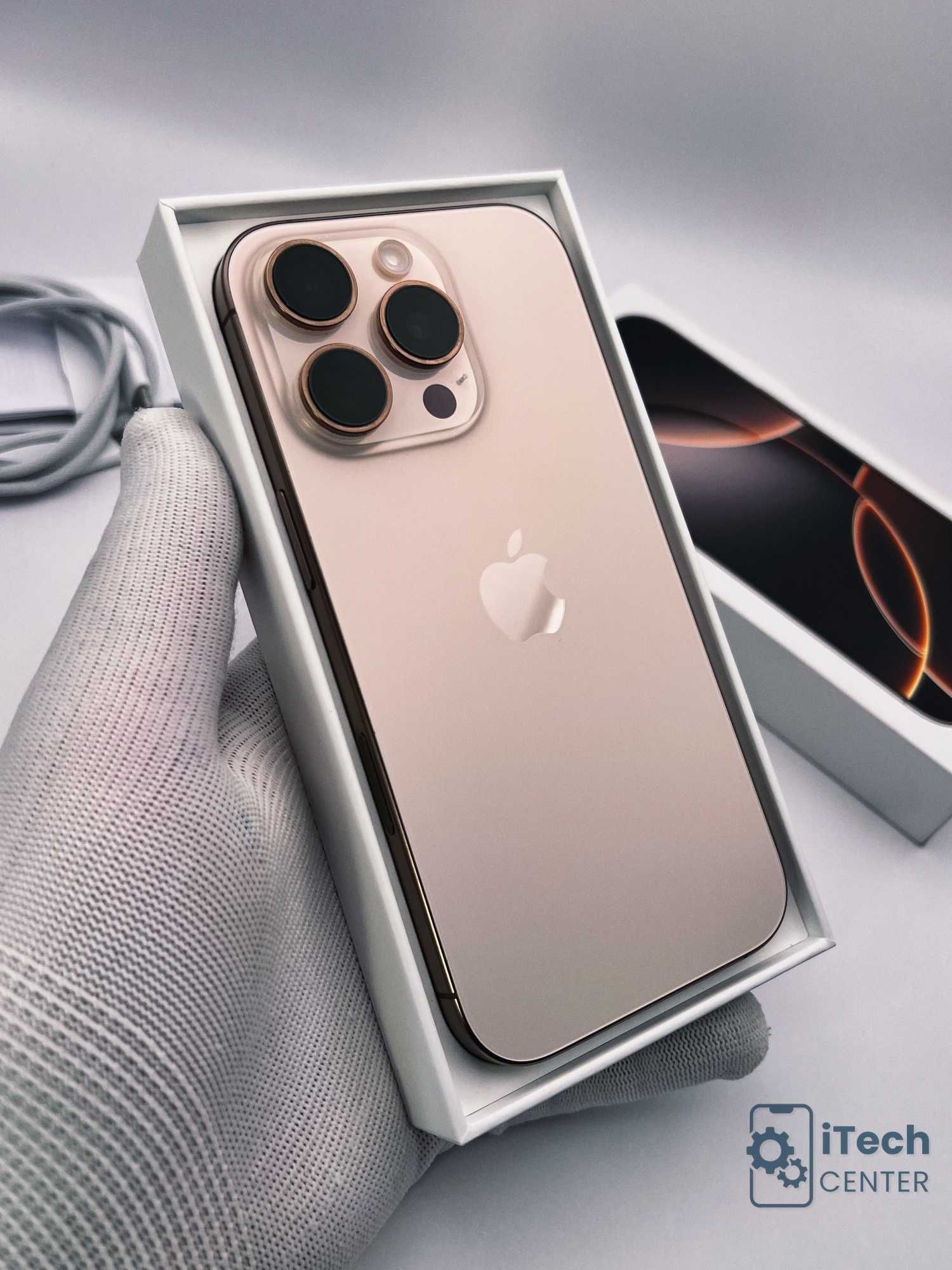 iPhone 16 Pro, 128GB, Desert, 100% батерия, КАТО НОВ, 1г. ГАРАНЦИЯ!
