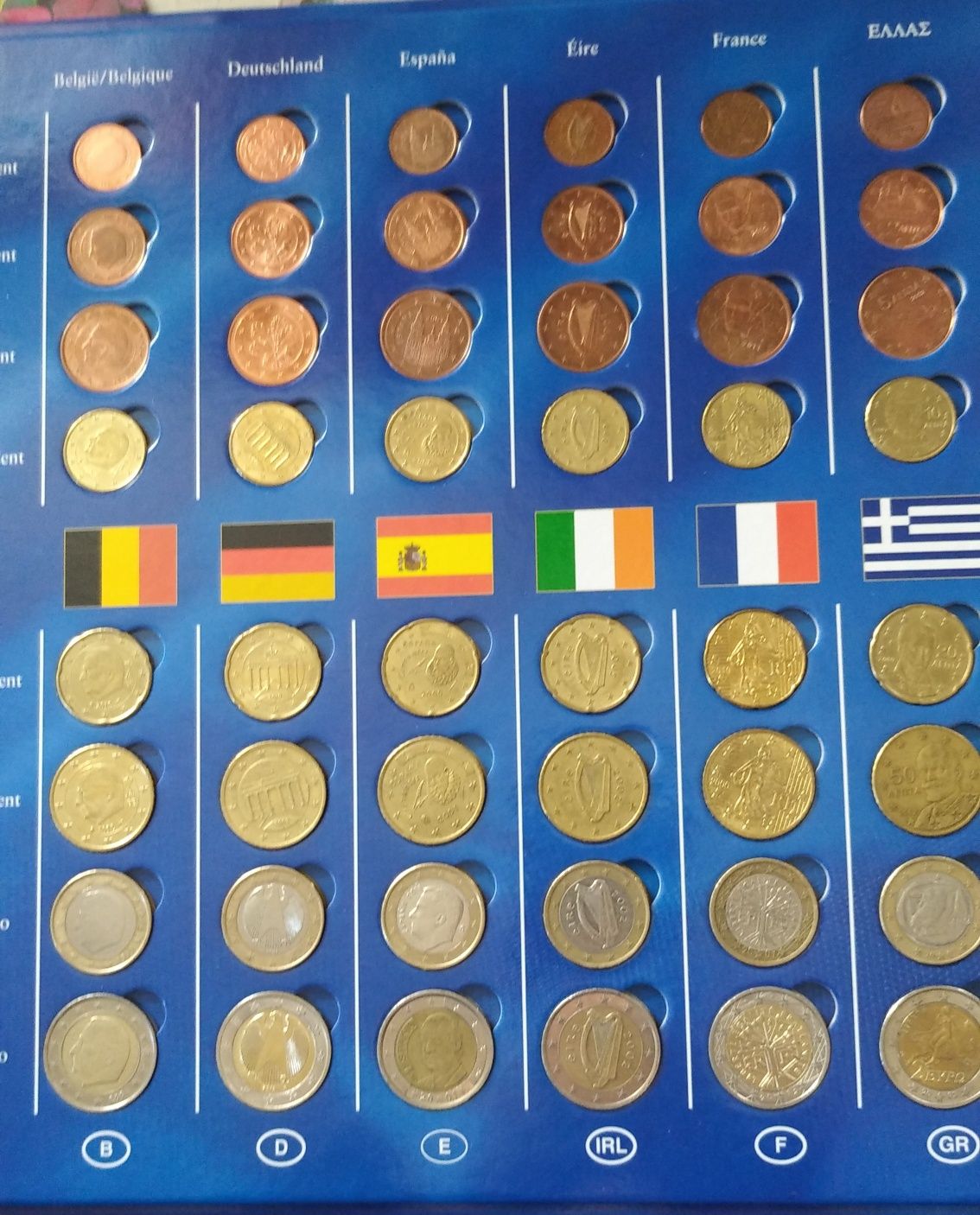 Коллекция евро монет