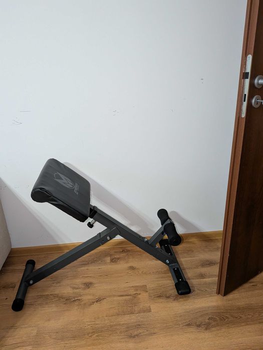 Banca Lombar Reglabila, Gorilla Sports, Negru, 97 x 49 x 83 cm