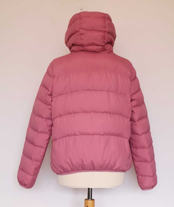 Nike пухено дамско двулицево розово яке с качулка Размер М