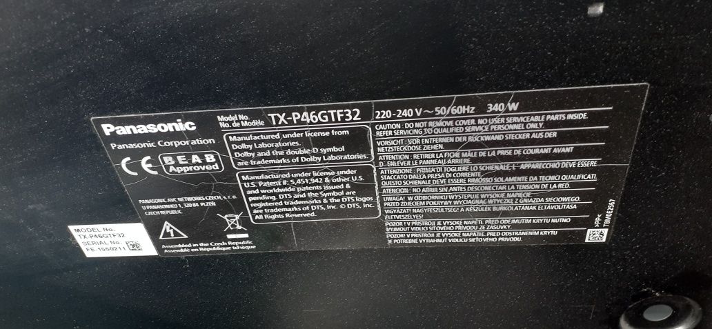 Panasonic TX-P46GTF32