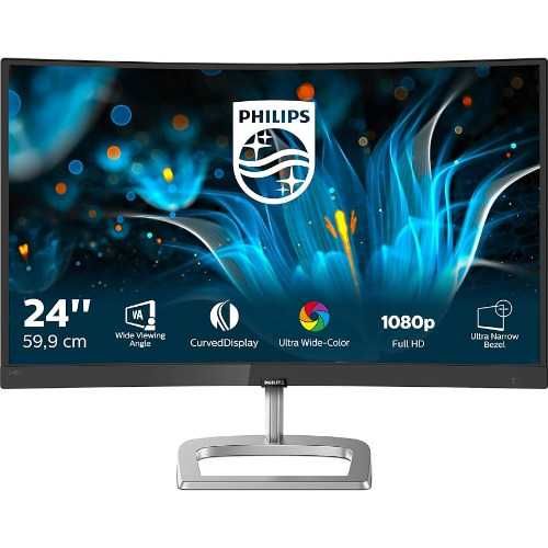 Monitor Curbat Philips 248E9Q, FHD, 24 Inch, 75 Hz | UsedProducts.Ro