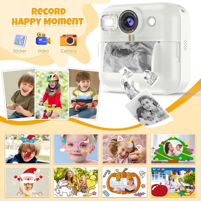 Camera foto pentru copii, video HD, card 32gb, 3 role, fete si baieti