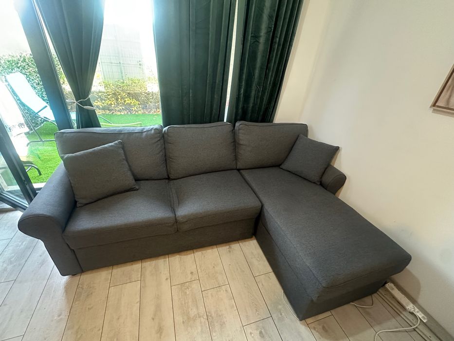 Сив Ъглов Диван