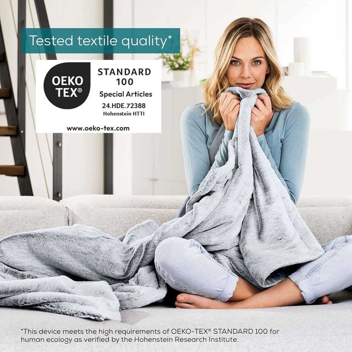 Електрическо одеало Beurer HD 75 Nordic Grey Green Planet 180х130 cm