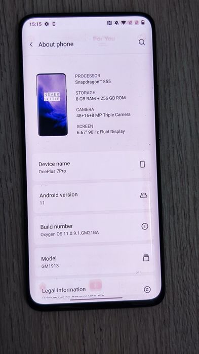 OnePlus 7 Pro 8GB/256GB – urme pe ecran, spate crăpat, perfect funcțio