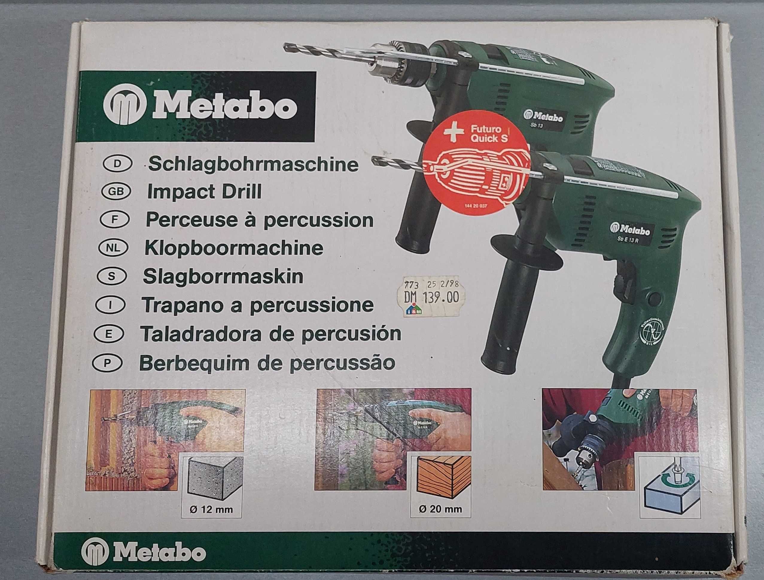 НОВА Ударна Бормашина Metabo Sb E 13 R- Германия