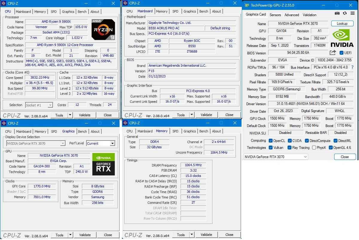 SISTEM COMPLET PC GAMING AMD Ryzen 9 5900X + Nvidia RTX 3070 + masa