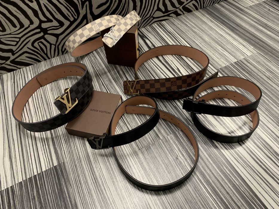 Curea LOUIS VUITTON-gravura interior:Piele naturală ! toate inscriptio