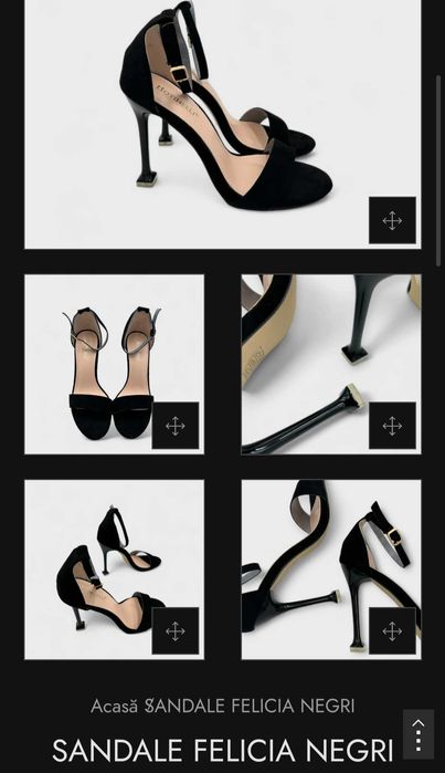 Sandale Felicia, negre / Botinelli